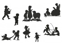 Stickserie Nostalgie Silhouette